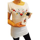 Phone case - hungarian folk embroidery - white