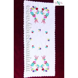 Tablecloth - hungarian folk - hand embroidery - Kalocsa style - 84x36 cm