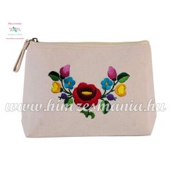 Kalocsai mintás neszeszer - kézi hímzés - natúr