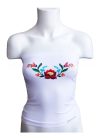 Top - hungarian folk hand-embroidered - white Top - hungarian folk hand-embroidered - white