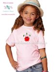  T-shirt for girls - hungarian folk machine embroidery - Matyo style - pink