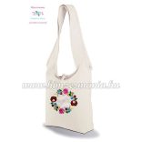 Kalocsai mintás válltáska - gépi hímzés - natúr