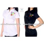 Women's Shirts - folk embroidery from Hungary - black