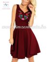 Women's dress - folk embroidery - handmade - Kalocsa motif - claret Women's dress - folk embroidery - handmade - Kalocsa motif - claret