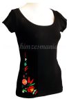 Hímzésmánia - kalocsai hímzett póló - fekete (S, M, L, XL) Hímzésmánia - kalocsai hímzett póló - fekete (S, M, L, XL)