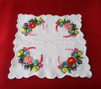   Small tablecloth - hungarian folk - hand embroidery - Kalocsa style - 20x20 cm