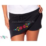 Hímzésmánia - matyó szoknya short - sötétkék