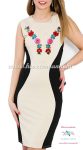 Sleeveless women dresses - hungarian folk hand embroidery - Kalocsa style - beige Sleeveless women dresses - hungarian folk hand embroidery - Kalocsa style - beige