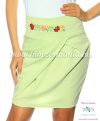 Elegant skirt - hungarian folk Kalocsa machine embroidery - pistachios - Embroidery Mania Elegant skirt - hungarian folk Kalocsa machine embroidery - pistachios - Embroidery Mania