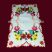 Pre-stamped small tablecloth  - hungarian hand embroidery - Kalocsa pattern - rectangular - 40x26 cm
