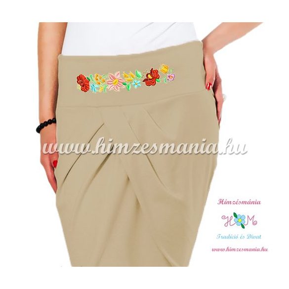 Elegant skirt - hungarian folk Kalocsa machine embroidery - hazel - Embroidery Mania