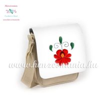   Bag - folk embroidery - hungarian flowers - Matyó style - beige