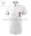 Men's short sleeve shirt - hand emboidery - folk motif - Kalocsa style - white