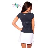 Hímzésmánia - póló kalocsai mintával - sötétkék 