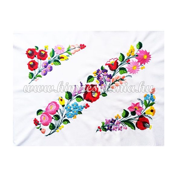 Hímezhető előnyomott kalocsai díszpárna huzat - 40x60 cm