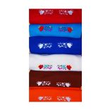 Polar scarf - hungarian folk machine-emboridery - Kalocsai style - unisex - chocolate