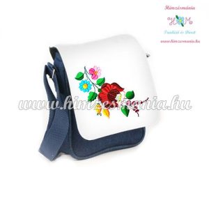 Jeans bag - hungarian folk embroidery - kalocsa pattern