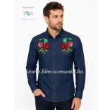 MEN'S JEANS WITH KALOCSA PATTERN - HAND EMBROIDERY