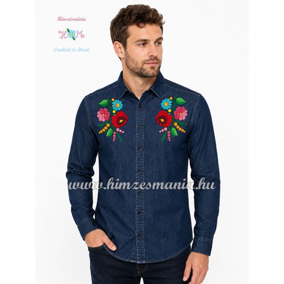 MEN'S JEANS WITH KALOCSA PATTERN - HAND EMBROIDERY