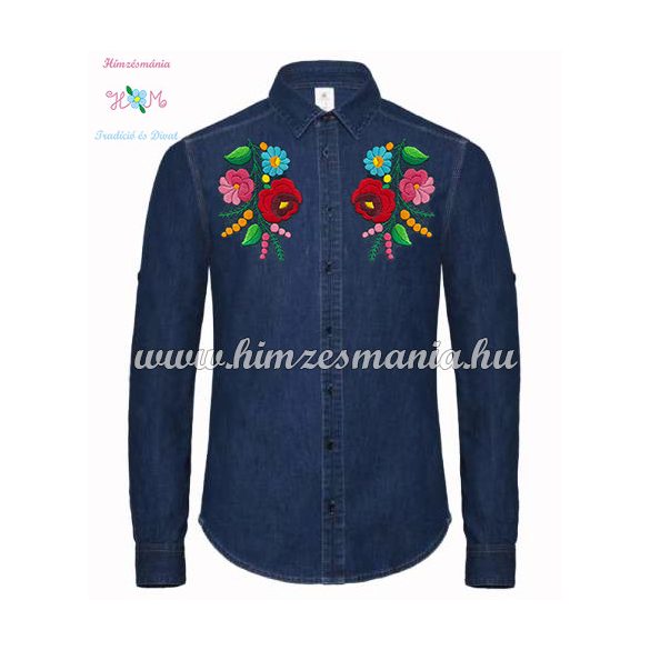 MEN'S JEANS WITH KALOCSA PATTERN - HAND EMBROIDERY