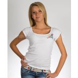 Hímzésmánia póló kalocsai mintával - fehér