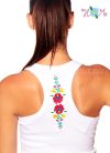 Top - hungarian folk machine embroidery - Matyo motif - white Top - hungarian folk machine embroidery - Matyo motif - white