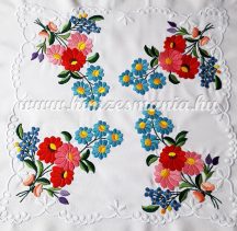   Small tablecloth - hungarian folk - hand embroidery - Kalocsa style - 36x36 cm