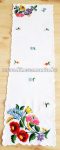 Table runner - hungarian hand embroidery - Kalocsai motif - machine white borders Table runner - hungarian hand embroidery - Kalocsai motif - machine white borders