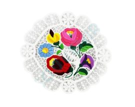 Tablecloth - hungarian folk - hand embroidery - Kalocsa style - 20 cm