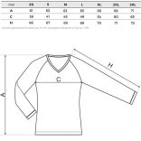 Women's long sleeve V-neck T-shirt - hungarian folk embroidery - Kalocsa style - black