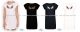 Ladies' long T-shirt - hungarian folk embroidery - Kalocsa Style - black