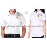 Women's Shirts - folk embroidery from Hungary - white