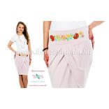 Elegant skirt - hungarian folk Kalocsa machine embroidery - mouve - Embroidery Mania