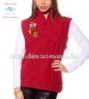 Fleece vest - folk embroidery from Hungary - Kalocsa motif - red Fleece vest - folk embroidery from Hungary - Kalocsa motif - red