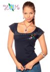 Embroidery Mania - T-shirt Kalocsa folk machine-embroidered - blue Embroidery Mania - T-shirt Kalocsa folk machine-embroidered - blue