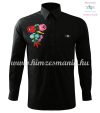 Man's long sleeve shirt - hand embroidery - hungarian folk style - black Man's long sleeve shirt - hand embroidery - hungarian folk style - black