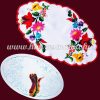 Pre-stamped tablecloth set - hand embroidery - Kalocsa motif - oval - 20x32 cm Pre-stamped tablecloth set - hand embroidery - Kalocsa motif - oval - 20x32 cm
