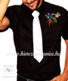Mens Shirts - folk embroidery from Hungary - black Mens Shirts - folk embroidery from Hungary - black