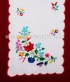 Kalocsa runner - hand embroidered - hand red borders Kalocsa runner - hand embroidered - hand red borders