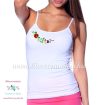 Spaghetti strap top - hungarian folk - machine embroidery - Kalocsa pattern - white Spaghetti strap top - hungarian folk - machine embroidery - Kalocsa pattern - white