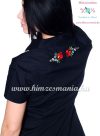 Women's shirt - hungarian folk machine embroidery - Kalocsa style - Embroidery Mania - black Women's shirt - hungarian folk machine embroidery - Kalocsa style - Embroidery Mania - black