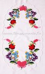 Table runner - hungarian folk embroidery - Kalocsai pattern - handmade white borders - 24x42 cm Table runner - hungarian folk embroidery - Kalocsai pattern - handmade white borders - 24x42 cm