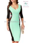 Women dress - hungarian folk hand embroidery - Kalocsai motif - pistachio Women dress - hungarian folk hand embroidery - Kalocsai motif - pistachio
