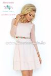 Elegant ladies' dress - folk embroidery - hungarian style - Kalocsai motif - peach Elegant ladies' dress - folk embroidery - hungarian style - Kalocsai motif - peach