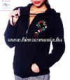 Women sweatshirt - hungarian folk embroidery - kalocsa heart - black Women sweatshirt - hungarian folk embroidery - kalocsa heart - black