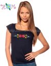 Embroidery Mania - T-shirt hungarian folk machine-embroidered - blue Embroidery Mania - T-shirt hungarian folk machine-embroidered - blue