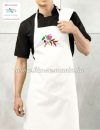 Bib apron - hungarian folk - machine embroidery- Kalocsa motif - unisex - white Bib apron - hungarian folk - machine embroidery- Kalocsa motif - unisex - white