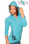 Embroidery Mania - T-shirt long sleeve hungarian folk machine-embroidered - Kalocsa style - turquois Embroidery Mania - T-shirt long sleeve hungarian folk machine-embroidered - Kalocsa style - turquois