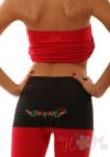 Waist Warmer machine embroidered Matyo style - black Waist Warmer machine embroidered Matyo style - black