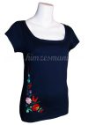 Hímzésmánia - kalocsai hímzett póló - sötétkék (S, M, L, XL) Hímzésmánia - kalocsai hímzett póló - sötétkék (S, M, L, XL)
